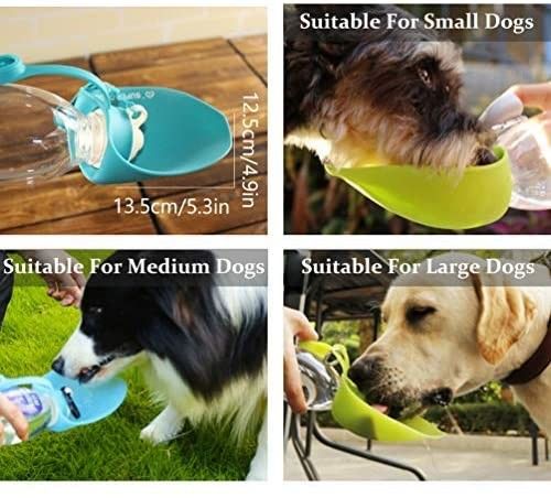 Hallupet Botol Air Anjing Silikon Anti Bocor Portabel 2 In 1 Botol Anjing