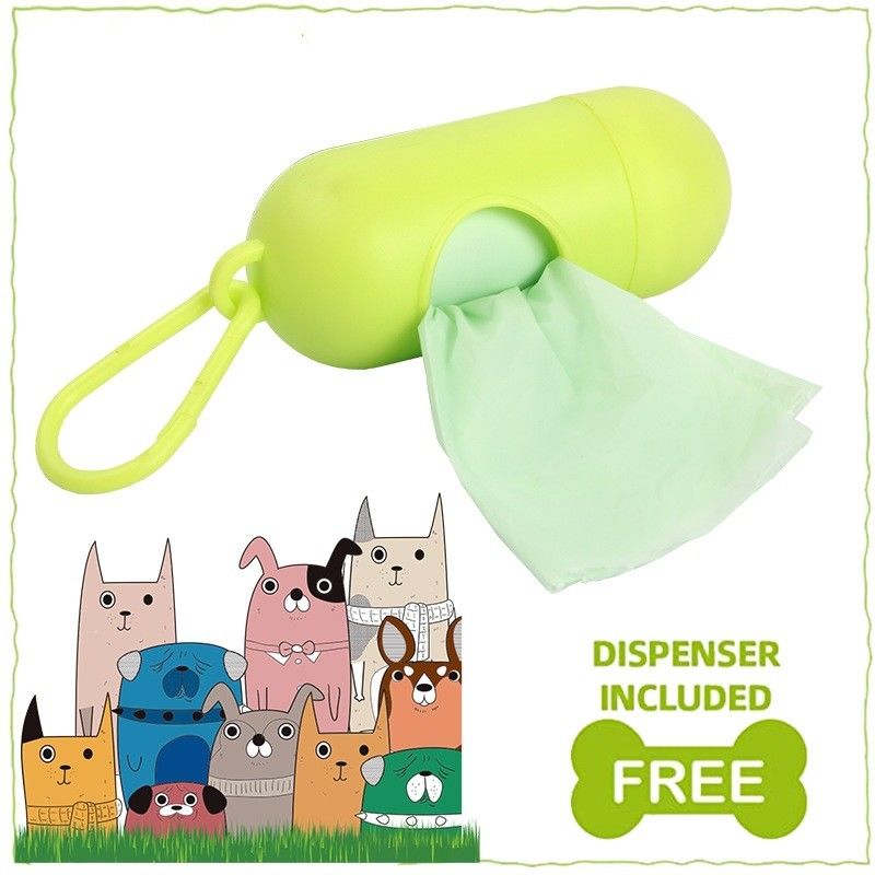 Tas Limbah Anjing Biodegradable Bukti Bocor Dengan Dispener Untuk Doggie