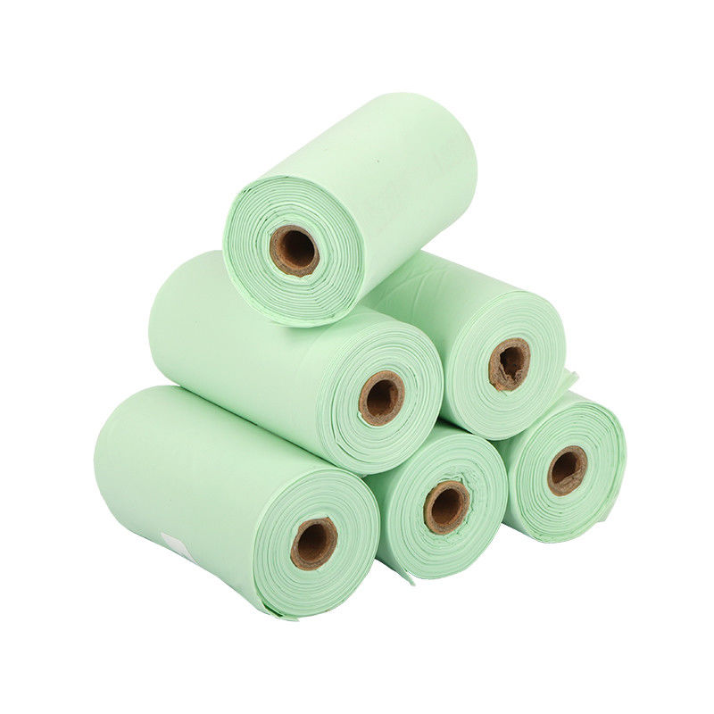 100% Kantong Kotoran Anjing Biodegradable Plastik Kompos Gratis dengan Dispenser