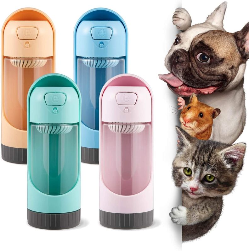 Botol Air Anjing Lipat Portabel Dengan Filter Botol Air Perjalanan Anti Bocor Untuk Anjing