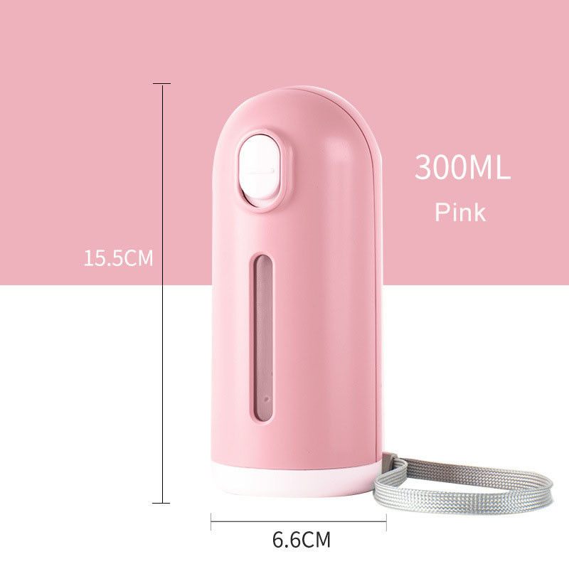 300ml 10 Oz Botol Air Anjing Perjalanan Kecil Portabel Penutup Geser Air Mancur Bukti Jatuh
