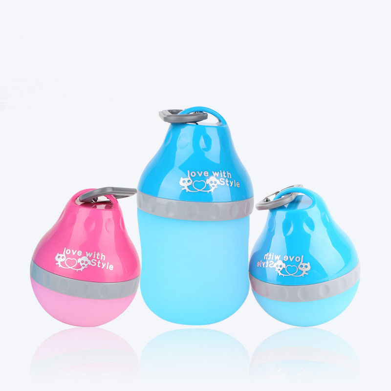 Botol Air Anjing Silikon Makanan 7 Oz 14 Oz Gaya Cinta Untuk Hewan Peliharaan Kecil