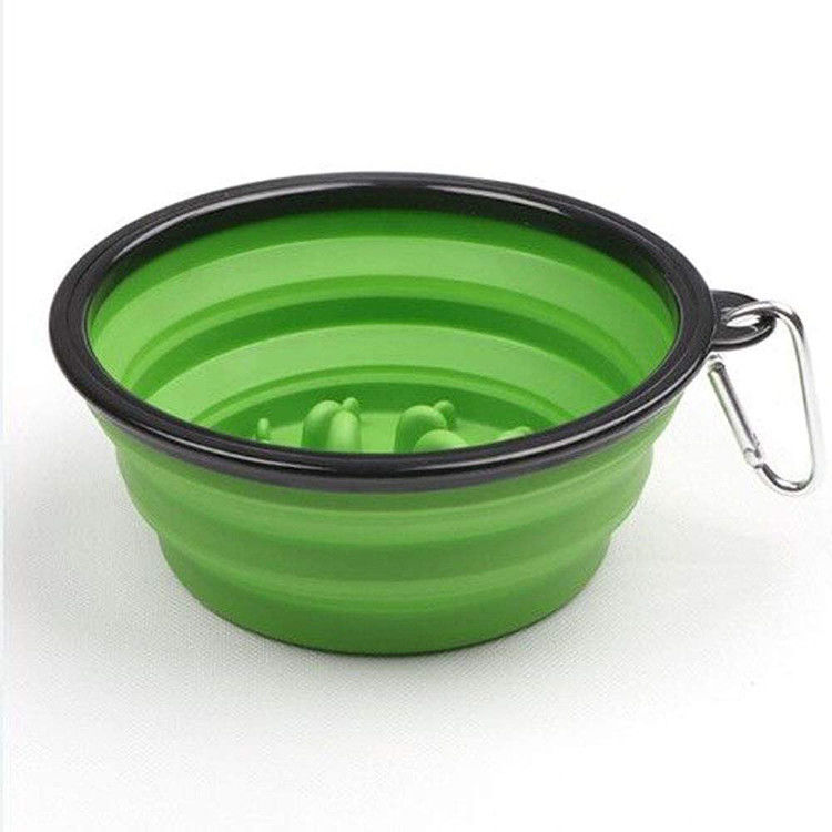 BPA Free Slow Feeding Dilipat Air Dish Untuk Anjing Bepergian 350ml