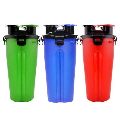 Botol Air Anjing 2 In 1 Luar Ruangan Dengan Wadah Makanan Penyimpanan Kamar Ganda